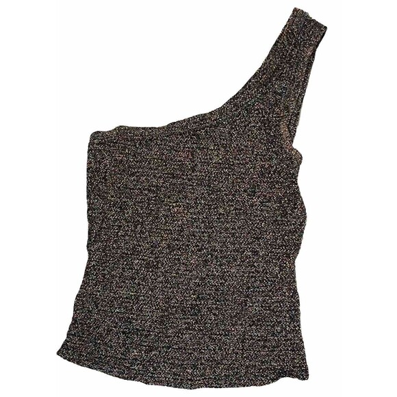 Urban Outfitters Top One Shoulder Metallic Tank XS Going Out Chic Party Festival - Picture 1 of 6